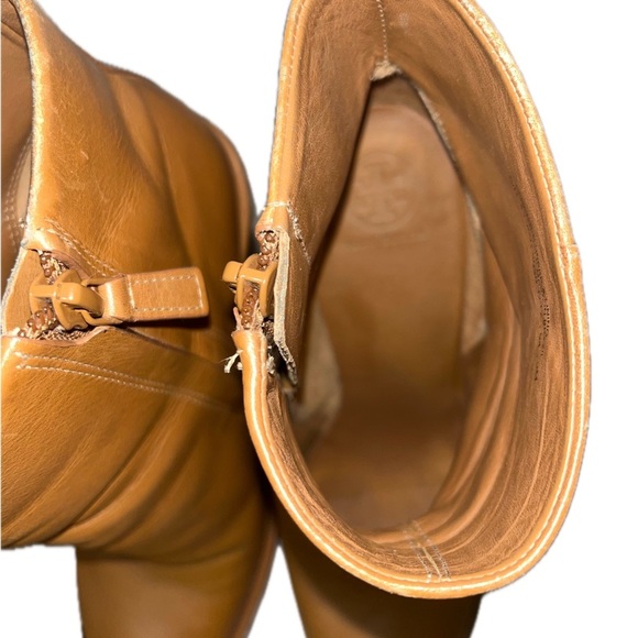 Tory Burch Gabrielle Elegant Tan Ankle Boots Size 9M - Picture 10 of 13